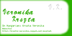 veronika krszta business card